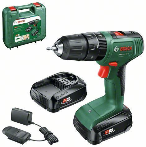 Bosch Easyimpact Percussive Battery Drill Driver 18V 2x2Ah