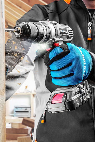 Graphite 58G010 Percussive Drill Driver Battery Solo 18V