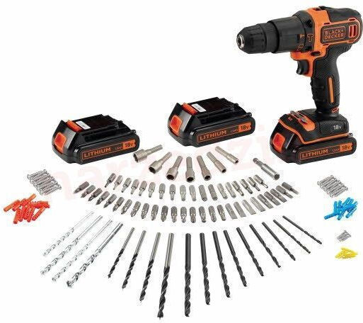 Black & Decker BDCHD181B3A Schlagbohrschrauber Batteriebetrieb 18V 3x1,5Ah