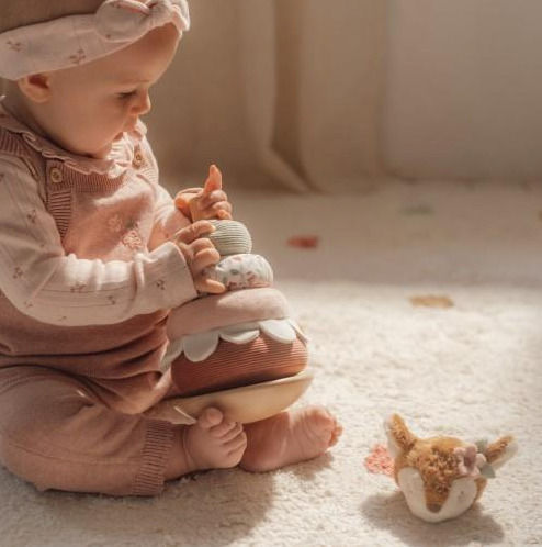 Little Dutch Παιχνίδι Πυραμίδα & Ταλάντωσης, Fairy Garden από Ξύλο για 12+ Μηνών