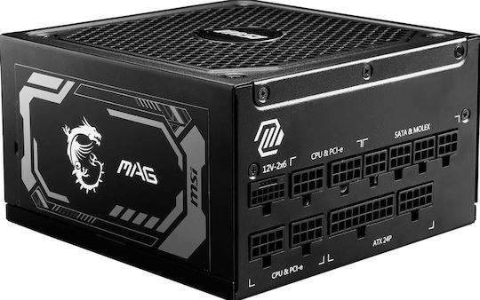 MSI MAG A1000GL PCIE5 1000W Black Computer Power Supply Full Modular 80 Plus Gold