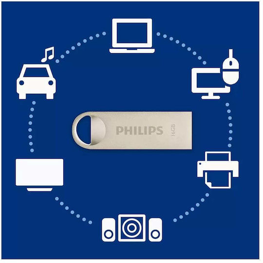 Philips Moon 16GB USB 2.0 Stick Silver
