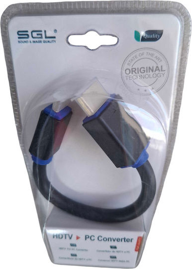 SGL HDMI Кабел HDMI Мъжки - HDMI Женски 1.5м Черен
