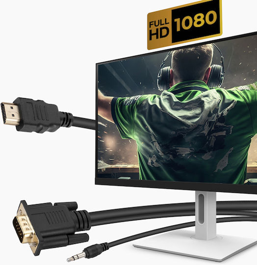 Avizar Kabel HDMI-Stecker - VGA-Stecker 1.8m Schwarz