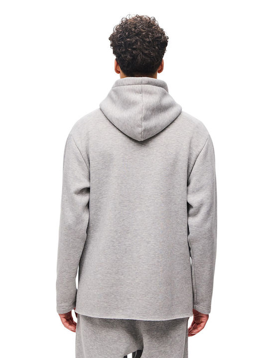 Sweatshirt with Hood Grey Melange