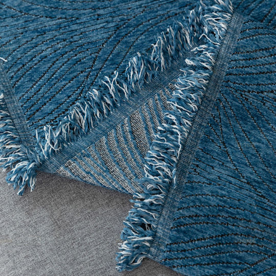 My Home Luxury Pommard Sesselüberwurf Jacquard 180x180cm Blau