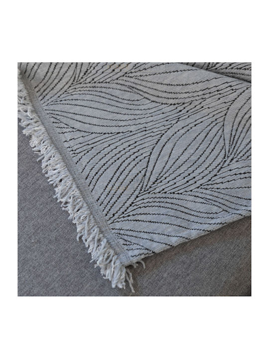 My Home Luxury Pommard Four-Seater Sofa Throw Jacquard 180x320cm Gray C1
