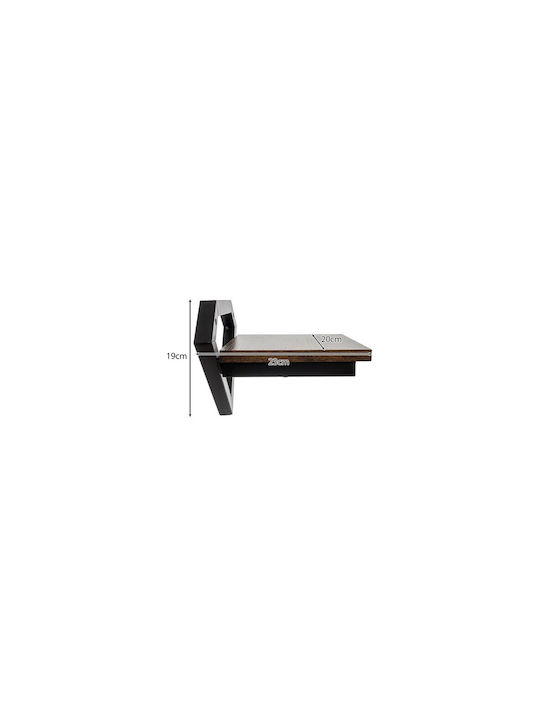 Shelf Wall Brown 19x23x20cm