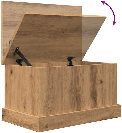 vidaXL Hölzernes Aufbewahrungsbox mit Deckel Braun 30x50x28cm 1Stück