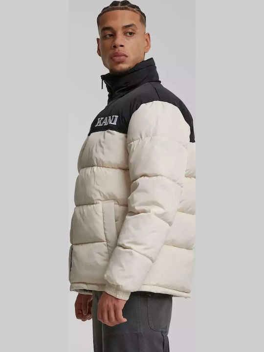 Retro Χειμωνιάτικο Μπουφάν Puffer Light Sand Beige
