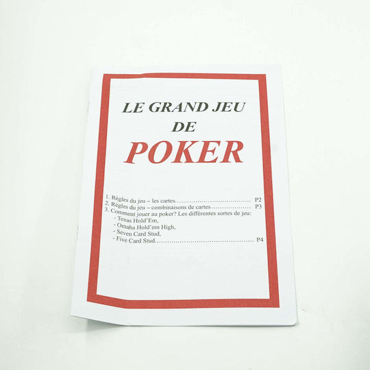 Set 200 Numbered Poker Chips 12gr in Metallic Box with 2 Decks and Felt