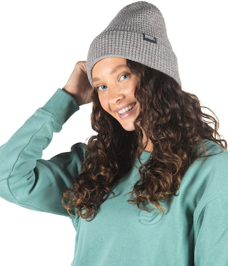 Beanie Beanie with Rib Knit in Gray color