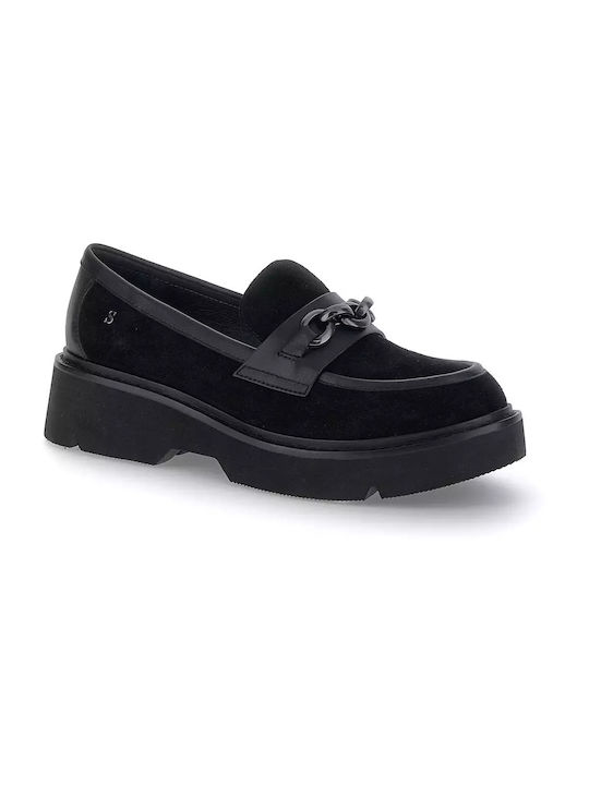 Stonefly Women's Loafers in Black Color