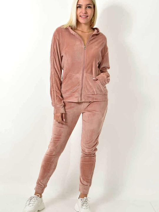 Set de Trening Catifea Soft Pink
