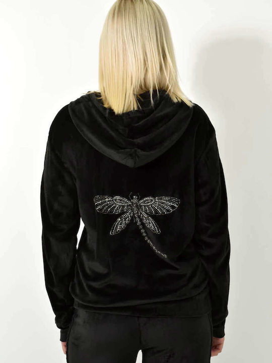 Sweatpants Set Velvet Black