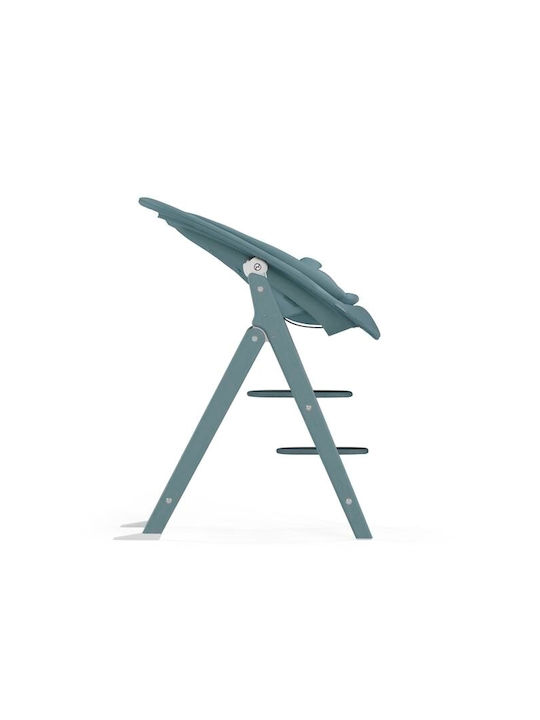 Cybex Click & Fold Klappbarer Baby Hochstuhl 4 in 1 mit Höhenverstellbar Stone Blau