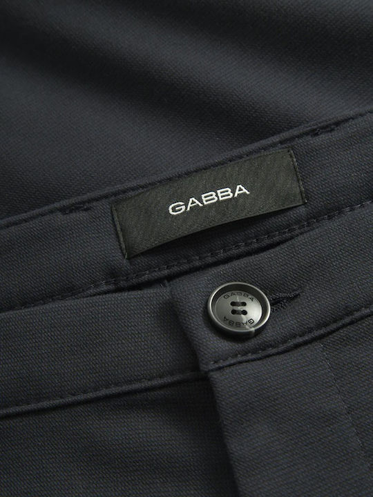 Pisa Elastic Trousers in Slim Fit Navy Mel