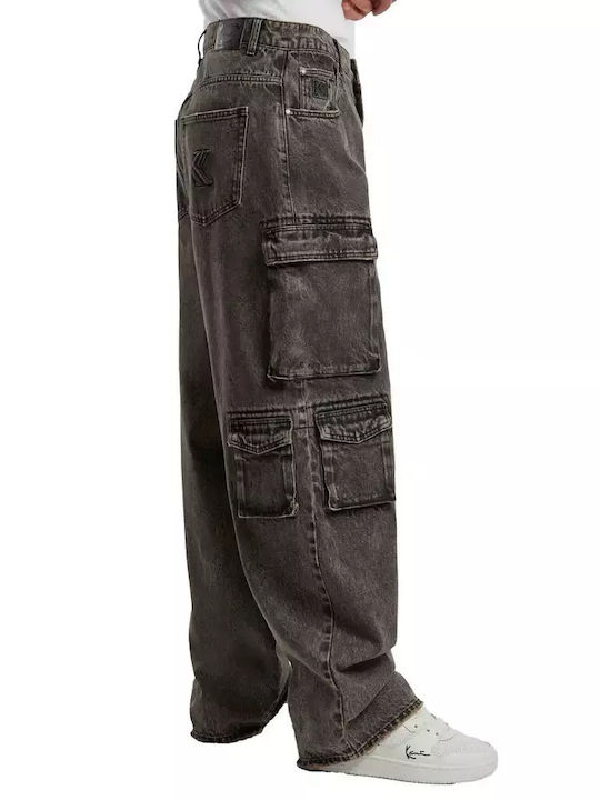 Παντελόνι Cargo σε Baggy Γραμμή Grey, Black