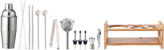 Bartender Cocktail Drink Set 15-piece Silver Shaker Klausberg Kb-7653