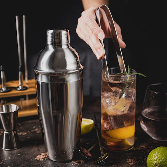 Bartender Cocktail Drink Set 15-piece Silver Shaker Klausberg Kb-7653