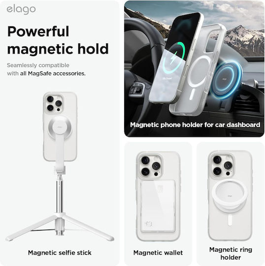 Elago Hybrid Back Cover Plastic / Silicon 1.2mm Transparent (iPhone 16 Pro Max)