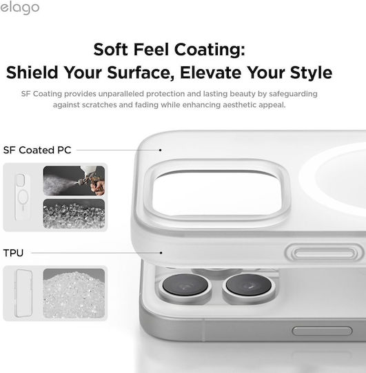 Elago Hybrid Back Cover Plastic / Silicon 1.2mm Transparent (iPhone 16 Pro Max)