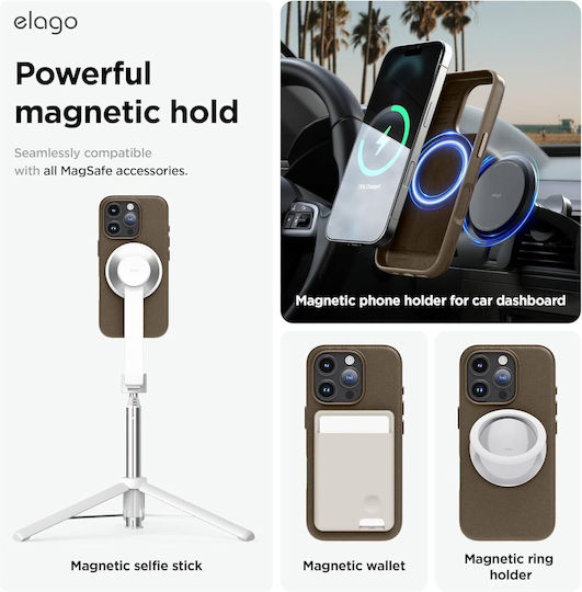 Elago Back Cover Δερμάτινο Καφέ (iPhone 16 Pro Max)