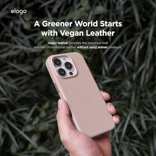 Elago Back Cover Δερμάτινο Ροζ (iPhone 16 Pro Max)