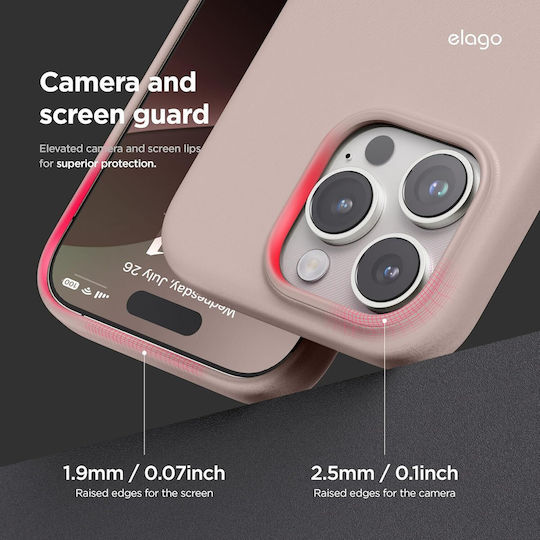 Elago Back Cover Δερμάτινο Ροζ (iPhone 16 Pro Max)