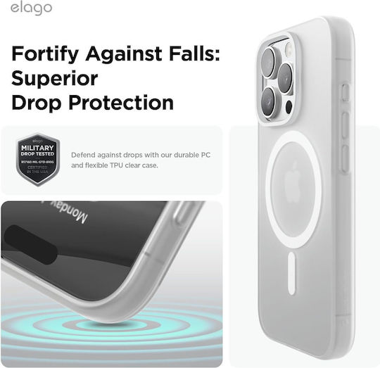 Elago Hybrid Back Cover Plastic / Silicon 1.2mm Transparent (iPhone 16 Pro Max)