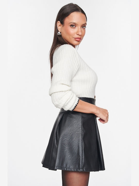 Leder Mini Rock Black