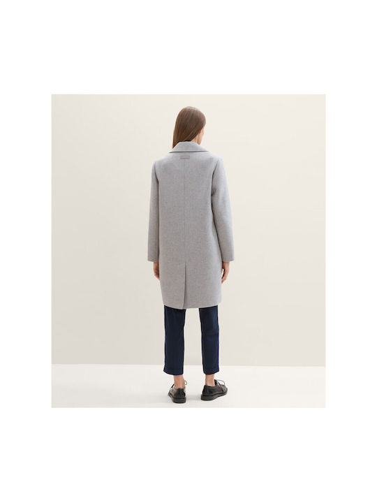 Tom Tailor Women's Wool Long Coat Gray