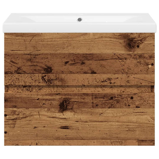 vidaXL Countertop with Sink L61xW39.5xH49cm Coffee