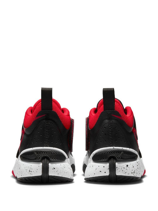 Team Hustle D 11 K Kids Sports Shoes Basketball with Hoop & Loop Closure Black