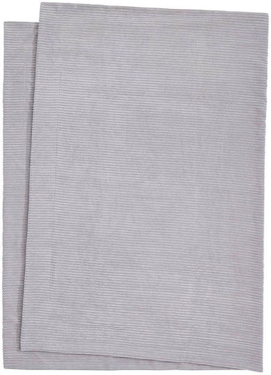 Butlers Lord Of Cord Κουβέρτα Βελουτέ Μονή 150x200εκ. Ανοιχτό Γκρι
