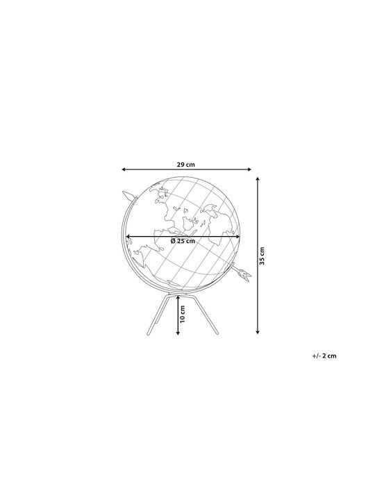 Brown Cork Globe 35 Cm Battuta