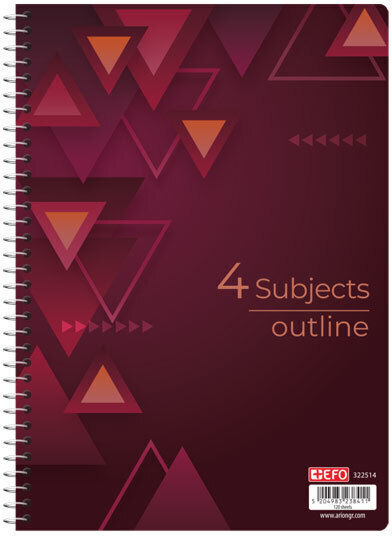 +Efo Τετράδιο Ριγέ Β5 4 Θεμάτων Outline Μωβ
