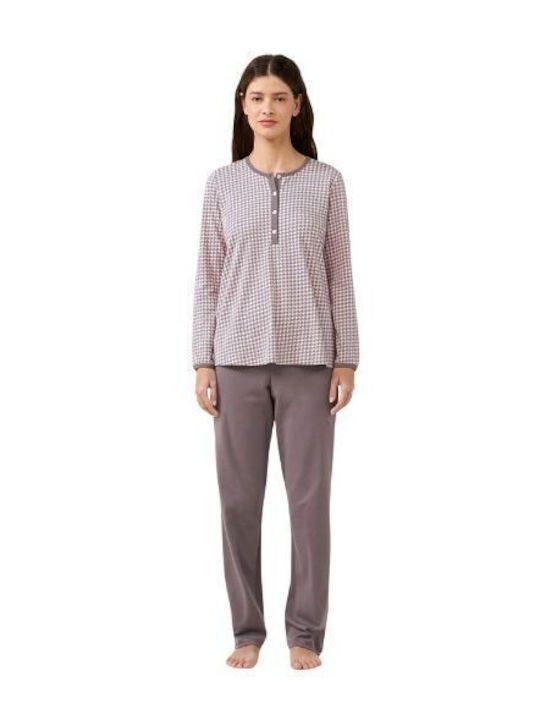 Vamp Houndstooth Σετ Πιτζάμες Εγκυμοσύνης & Θηλασμού Houndstooth