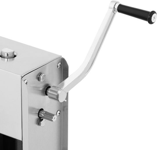 Vertical Manual Stainless Steel Sausage Stuffer Filler 3l Capacity + 4 Funnels