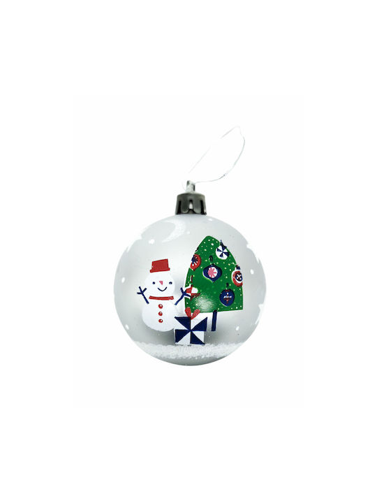 Hanging Ball Ornament Plastic Silver