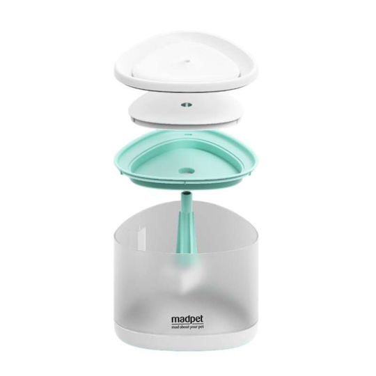 Madpet Automatisch Wasserspender / Brunnen für Hund & Katze 2.5lt in Weiß Farbe