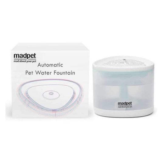 Madpet Automatisch Wasserspender / Brunnen für Hund & Katze 2.5lt in Weiß Farbe