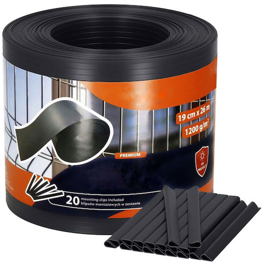 Panou de Gard pentru Intimitate din Grădină Premium PVC 26 X 0,19 M Gri Antracit