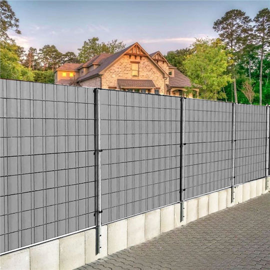 Sichtschutzzaun-Paneel Garten PVC 35 x 0,19 m Grau