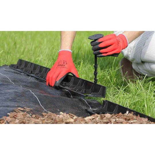 Lawn Edging Plastic 28 Harpoon-type Stakes 8 M