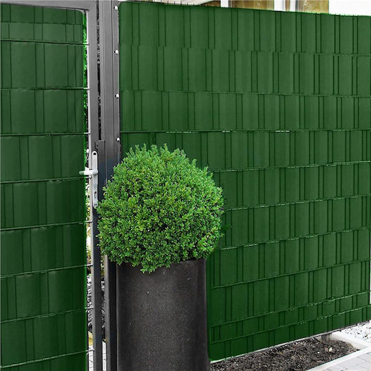 Garden Privacy Fence Panel Pvc 35 X 0.19 M Green