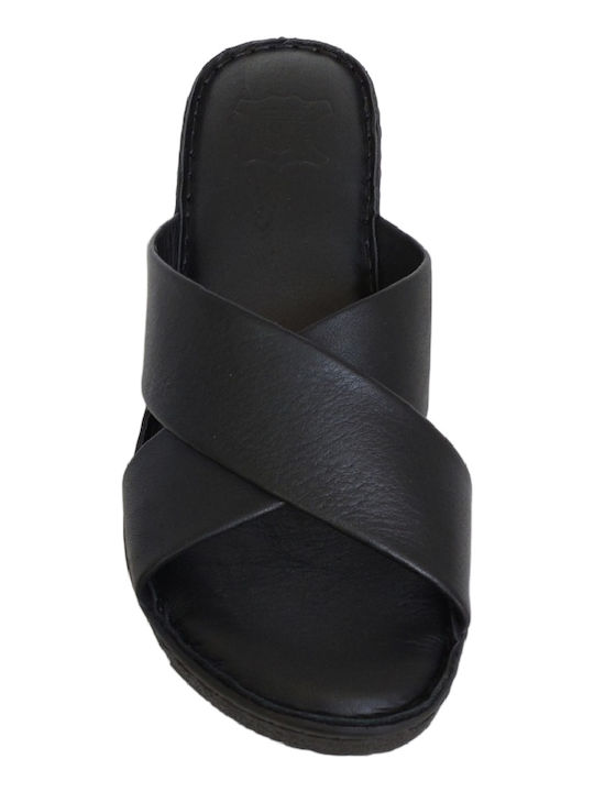Platforme dama Anatomic în Tip Pantofle Negru