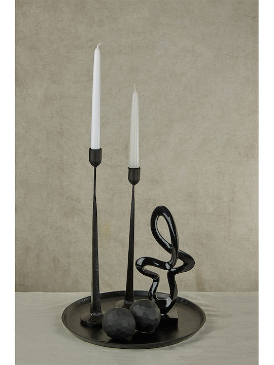 InTheBox Blur Set of Candle Holders Metal Black 7.6x7.6x36cm 4pcs