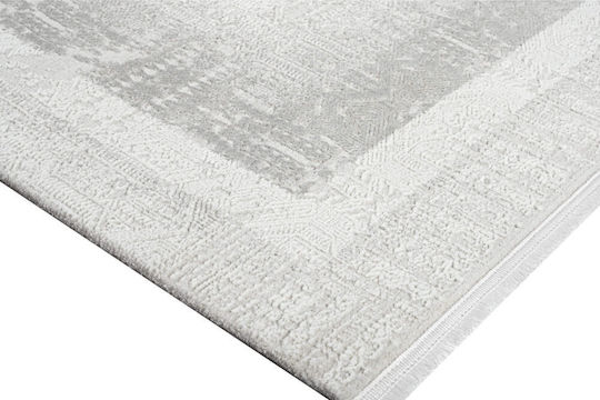 Polcarpet Platinum 7747 Modern Schlafzimmer-Teppichsets Weiß Grau 3 Stück