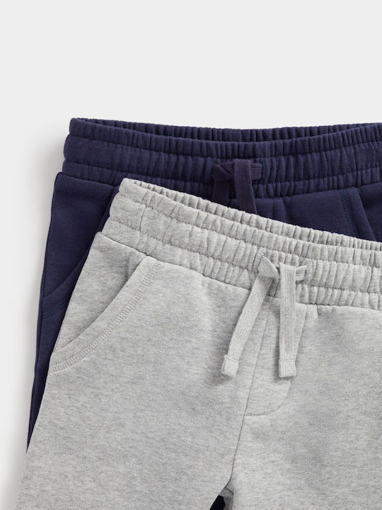 Kids Sweatpants Set Grey, Dark Blue 2pcs